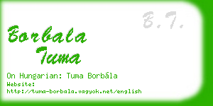 borbala tuma business card